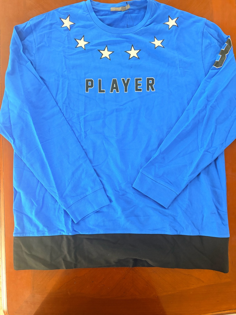 PLAYER Blue Long-Sleeve Crew Sweatshirt